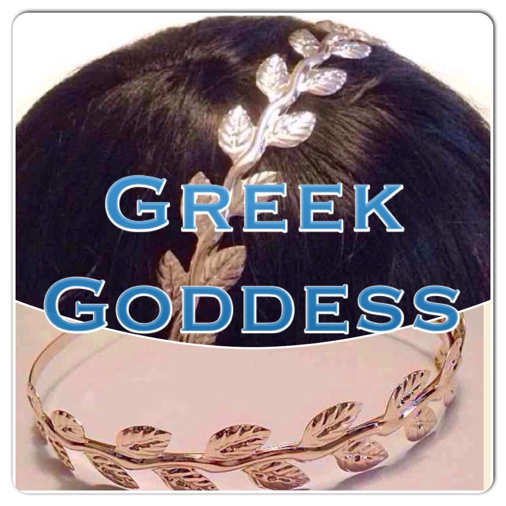 Goddess headband /vintage gold feather headband